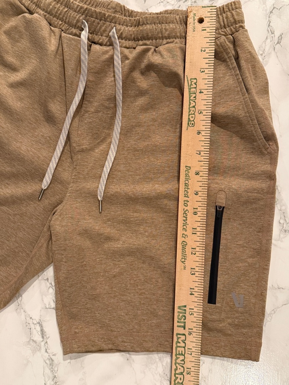 Vuori Jogger Shorts Tan Athleisure Recycled Athletic Mens M - Picture 4 of 7